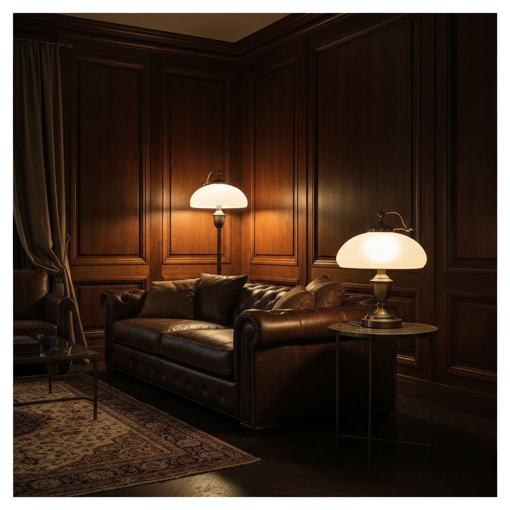 Designer lamp in luxury interior